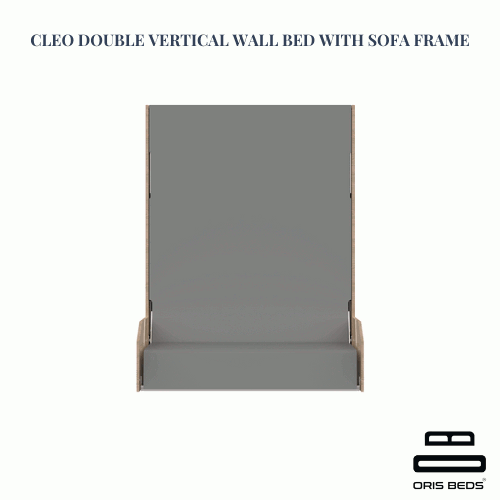 Double Vertical Wall Bed with Sofa